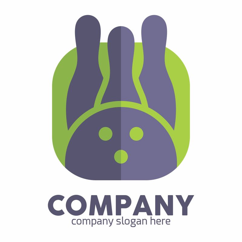 抽象保龄球logo矢量图