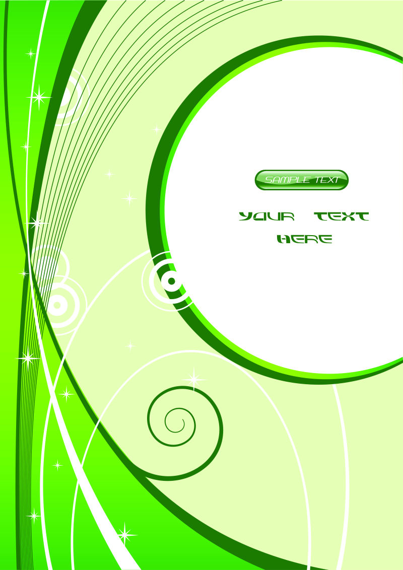 矢量绿色抽象装饰背景