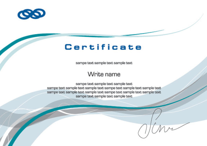 带文字矢量蓝色抽象波纹背景