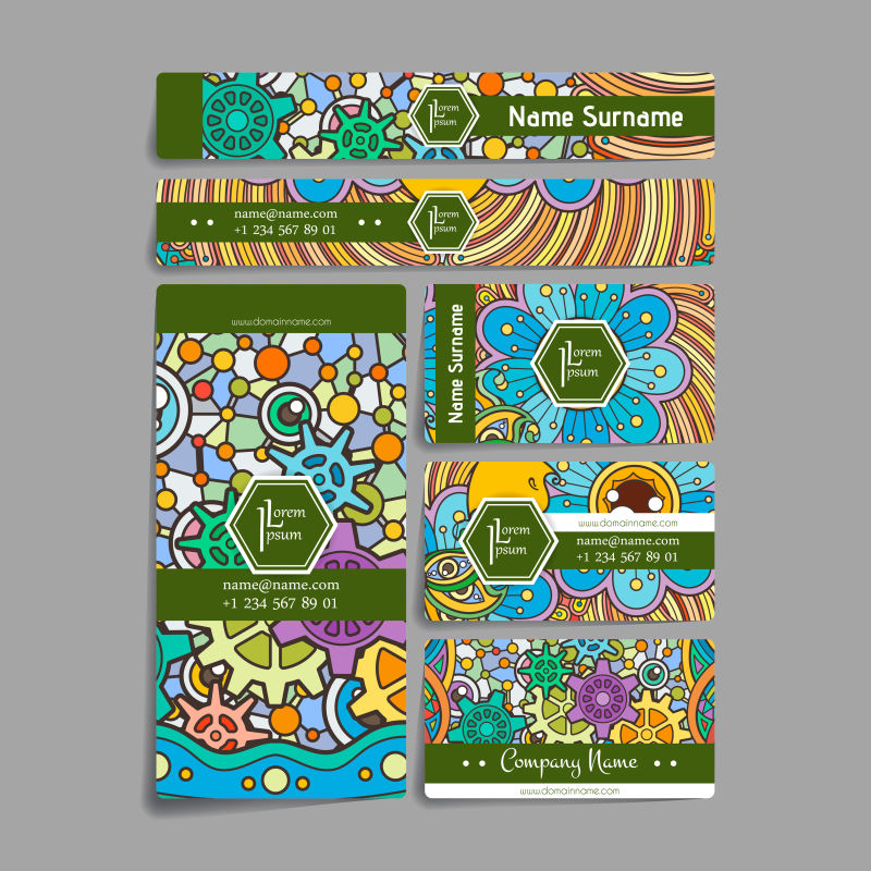 色彩随意的矢量小册子