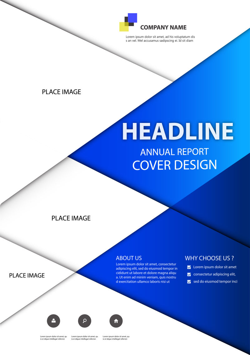 现代商务小册子封面矢量设计