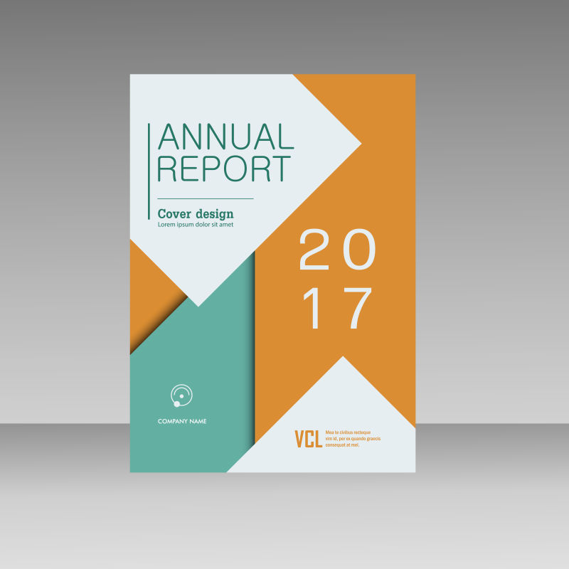 现代抽象彩色宣传册设计矢量图