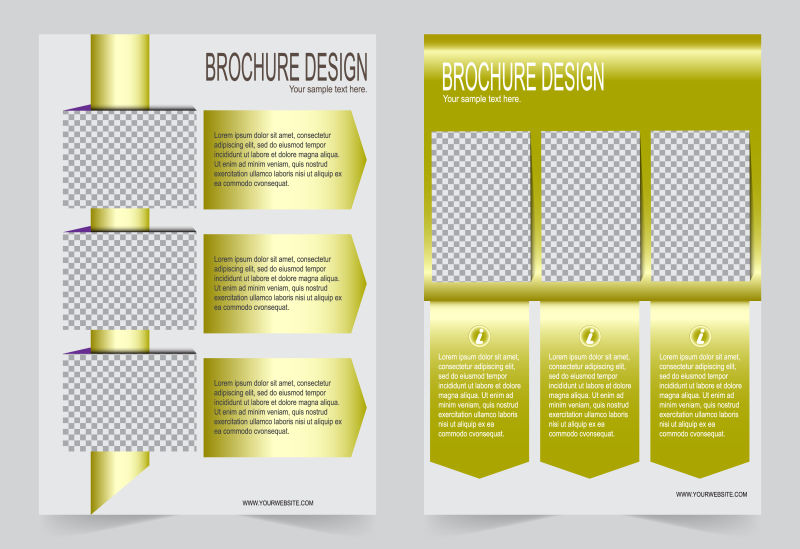 矢量金色几何元素宣传封面设计