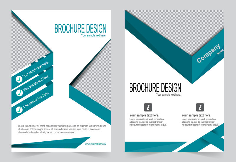 创意矢量蓝色抽象几何宣传封面设计