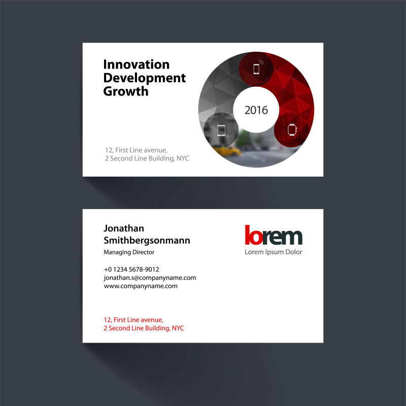 企业名片矢量设计