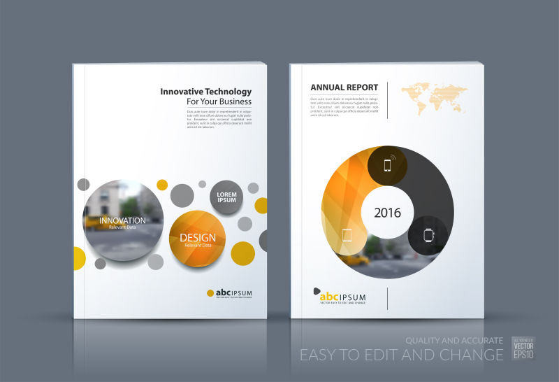 商业宣传册矢量封面