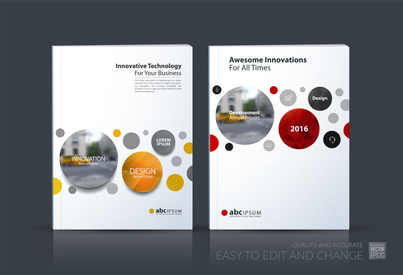 小册子矢量封面设计