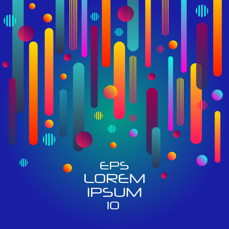 几何形状矢量彩色抽象条状背景