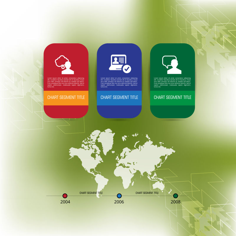 便签纸风格信息图表设计元素矢量