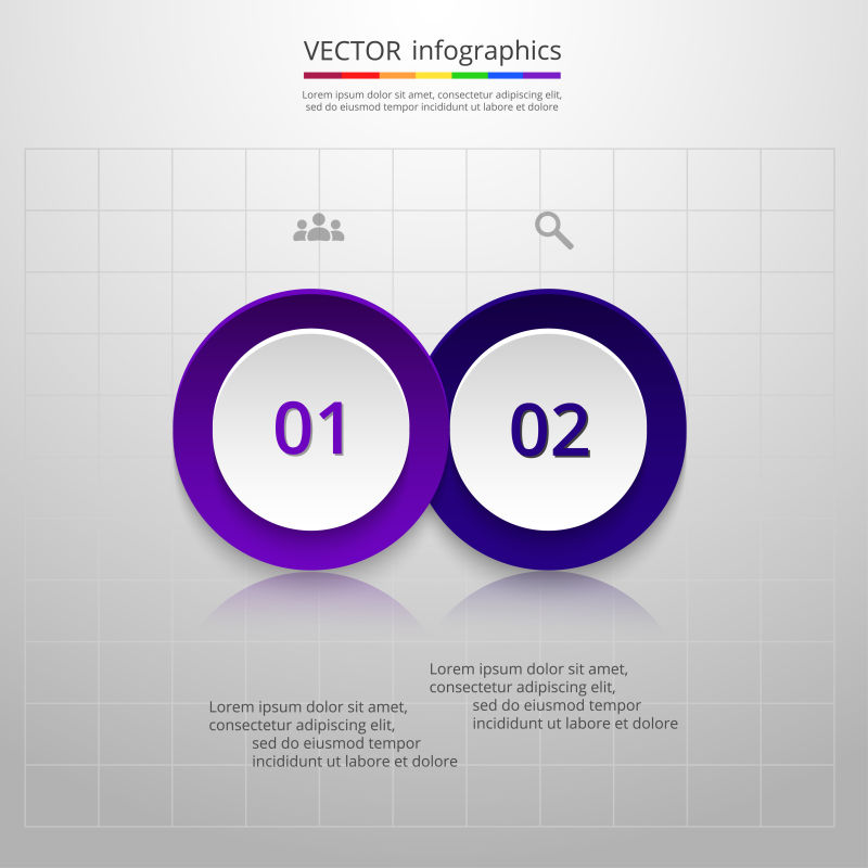 抽象商业信息图表元素矢量图