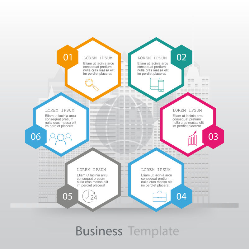 商业小册子信息图表矢量图