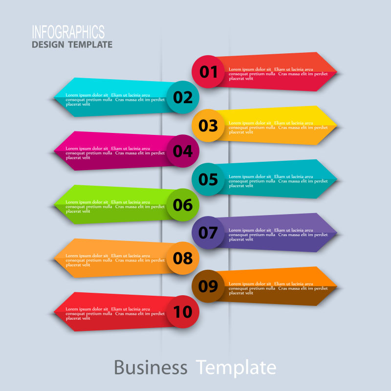 信息图形商业概念矢量图