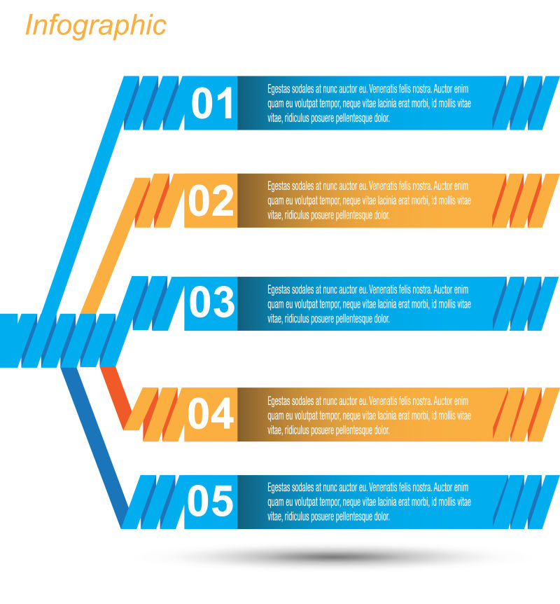 信息图形设计排序和统计矢量