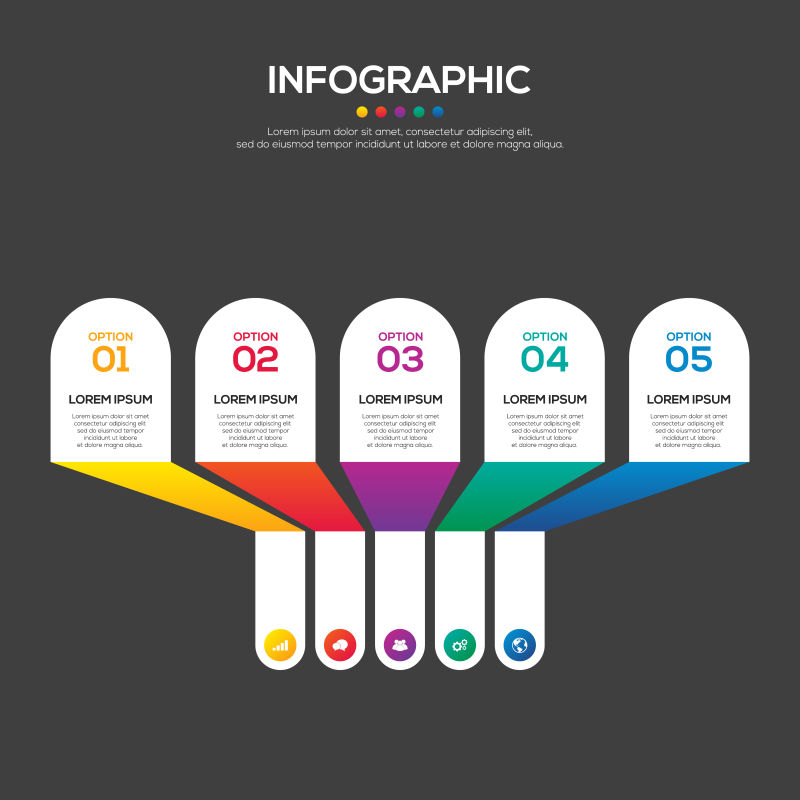 信息图表商业报表设计元素矢量