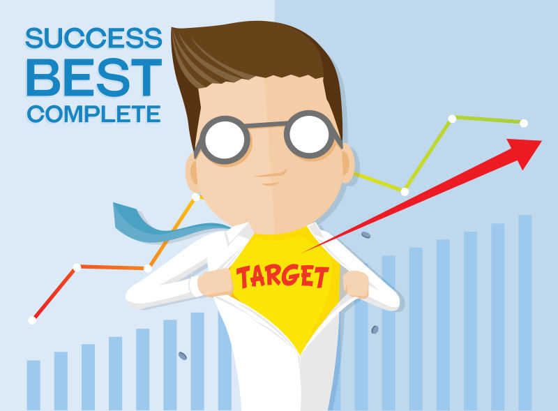 矢量卡通商界超级英雄