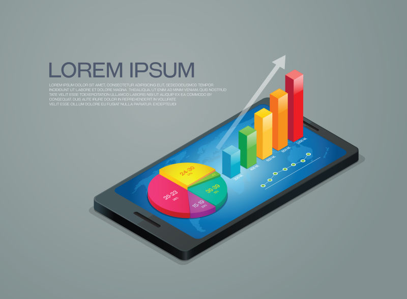 矢量手机商业图形