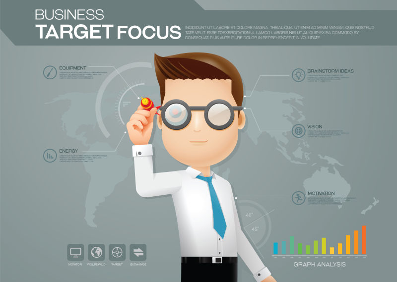 矢量商人展示业务目标