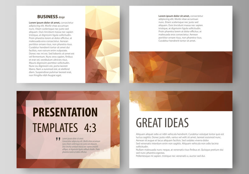 商业演示幻灯片的矢量插图