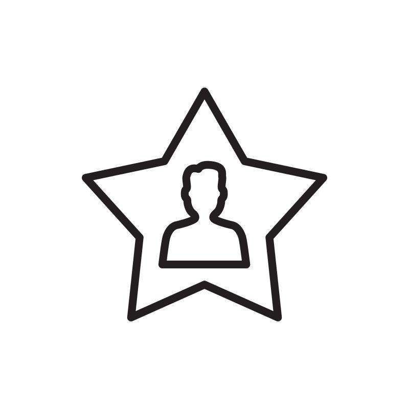 矢量喜爱的用户图标插图