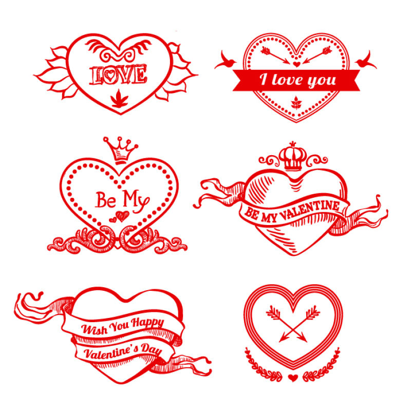 矢量情人节心设计