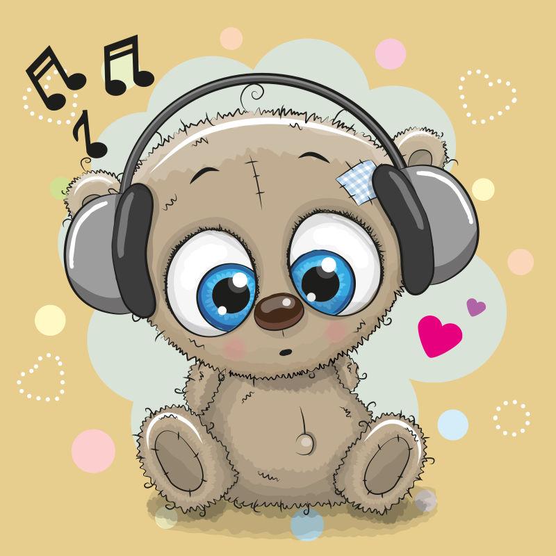 矢量可爱卡通泰迪熊