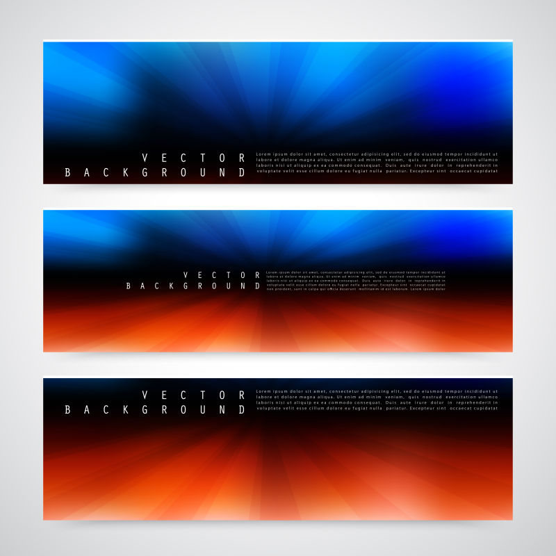 矢量飞片抽象横幅设计