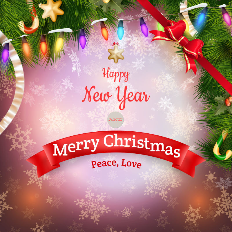 矢量圣诞节风景的海报