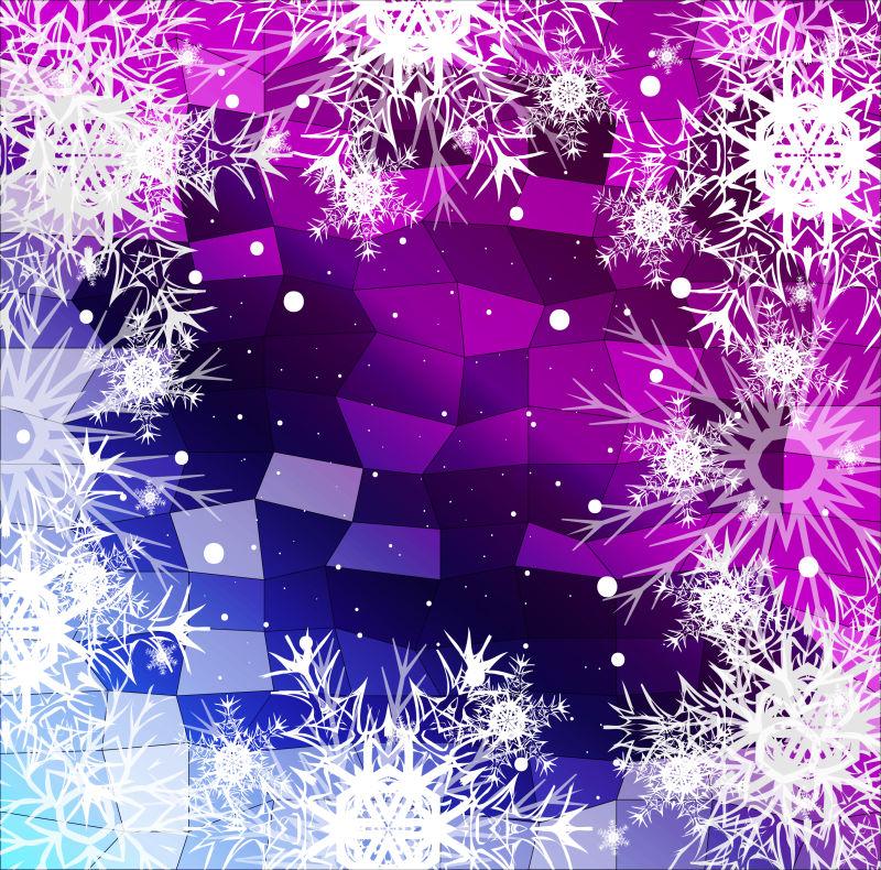 闪亮的蓝色渐变圣诞背景矢量设计