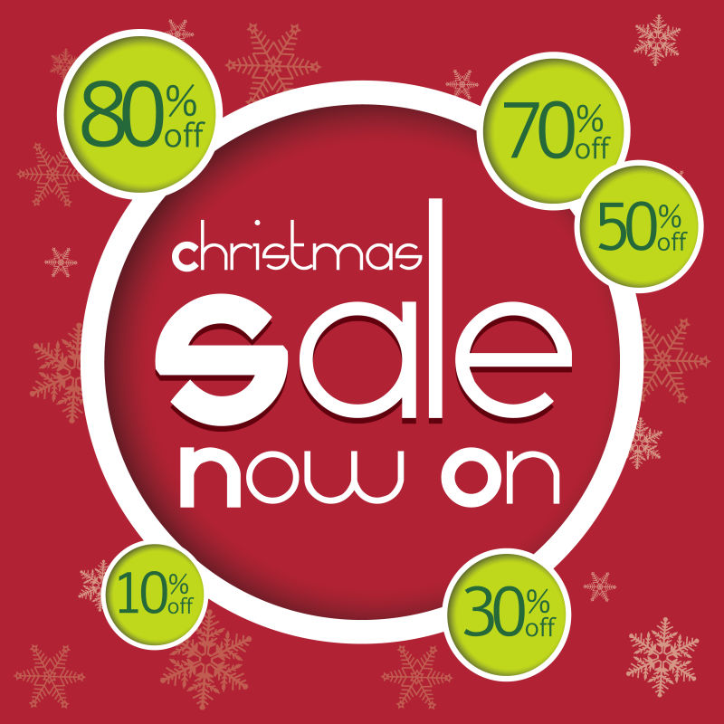 矢量圣诞节折扣销售背景