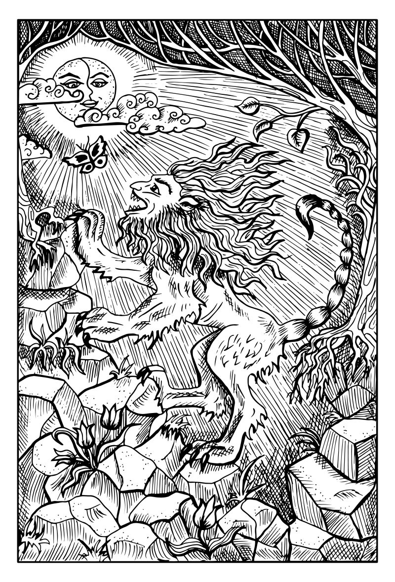 矢量的神话怪物插图