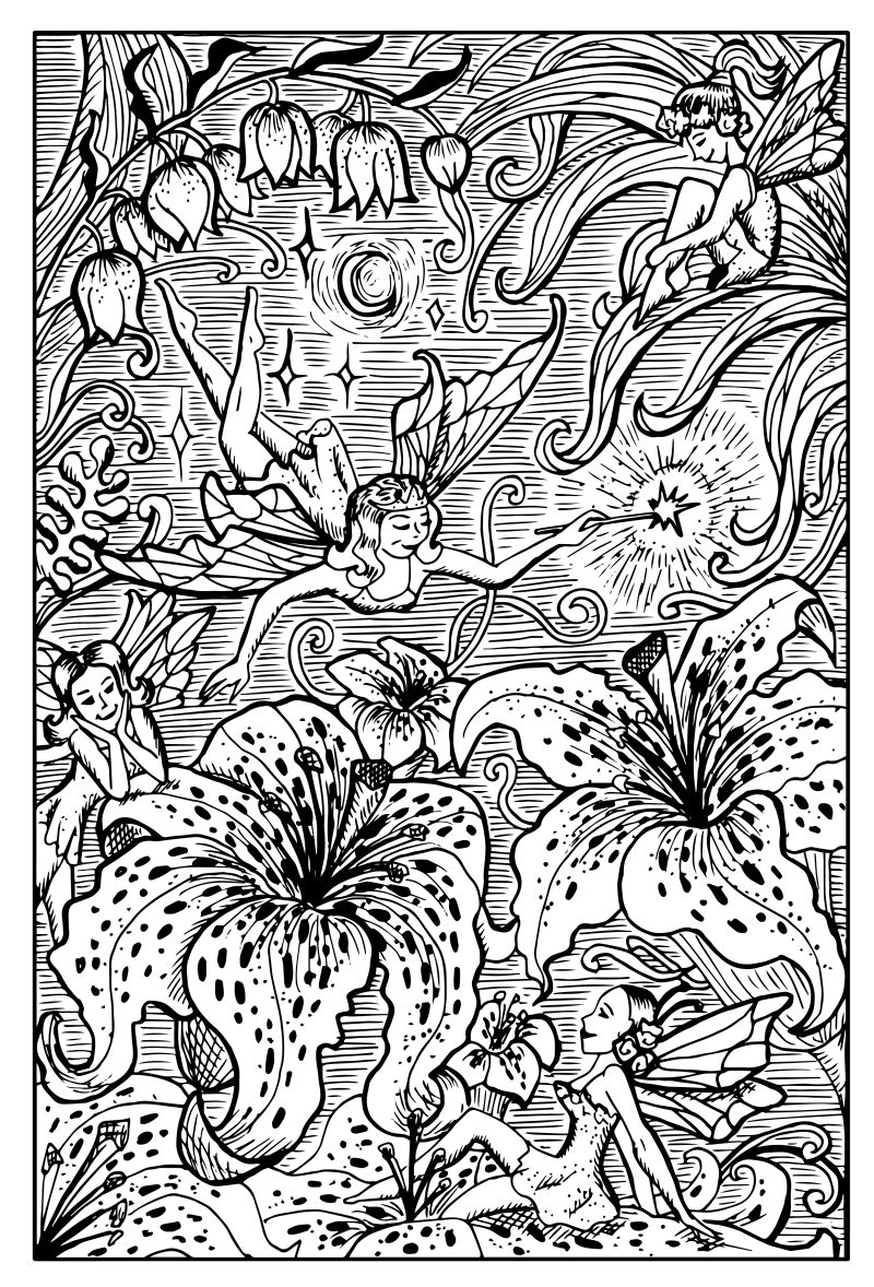 矢量的花仙子插图