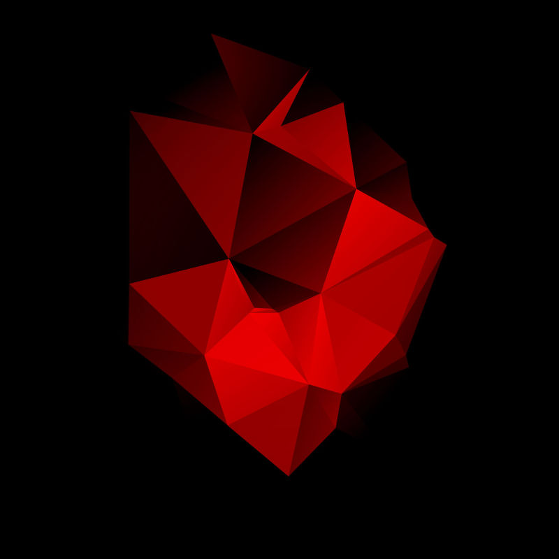 矢量红色几何三角背景