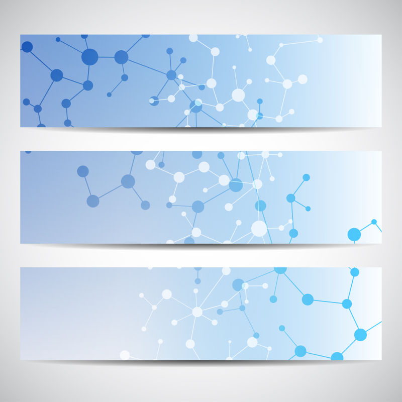 矢量医学抽象几何横幅设计