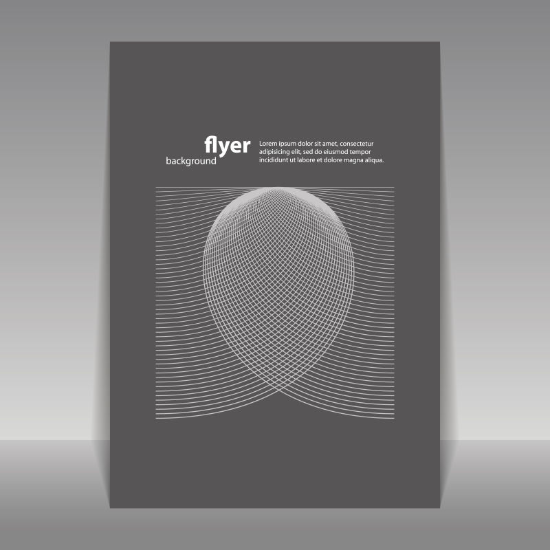 矢量抽象线条元素的封面设计