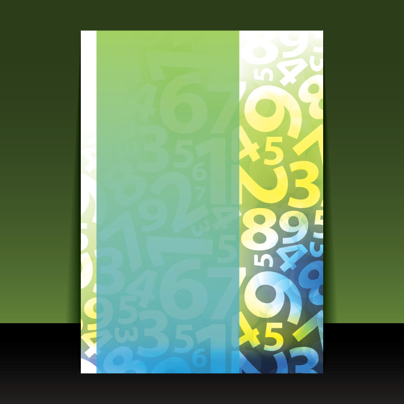 矢量现代数字元素的无缝书刊封面设计