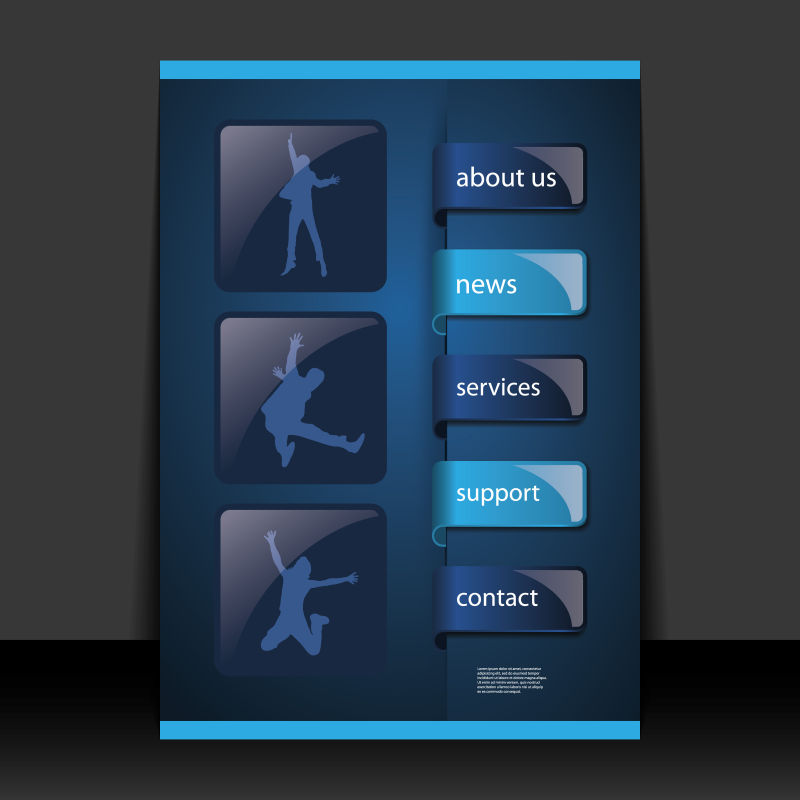 矢量创意平面图标元素的书刊封面设计