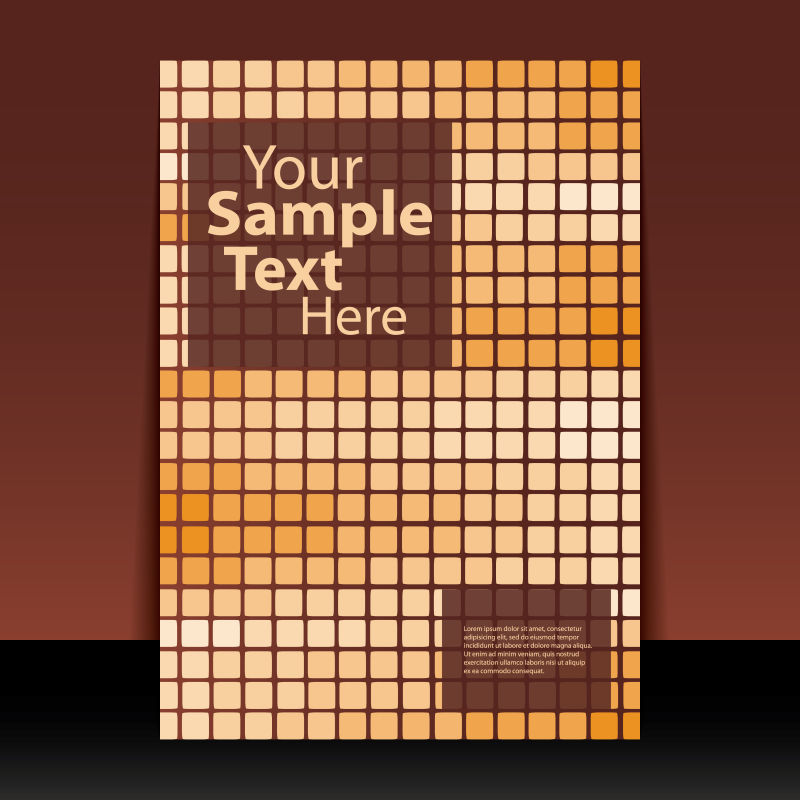 矢量现代方形元素的抽象宣传封面设计