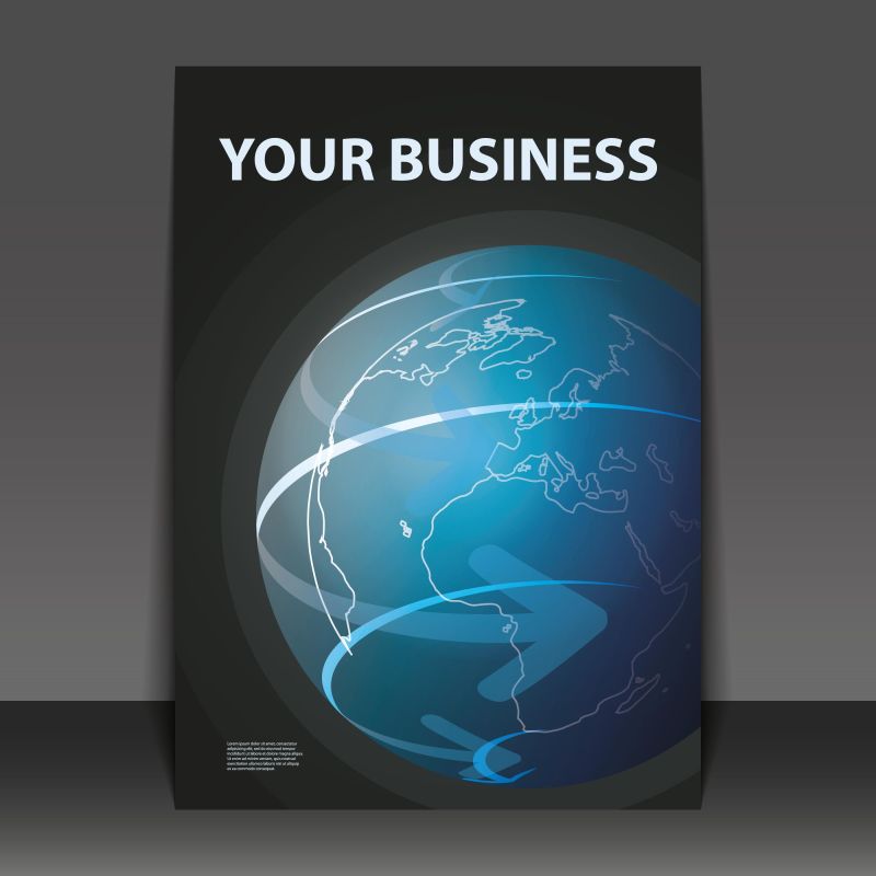 创意矢量数据地球元素的封面设计