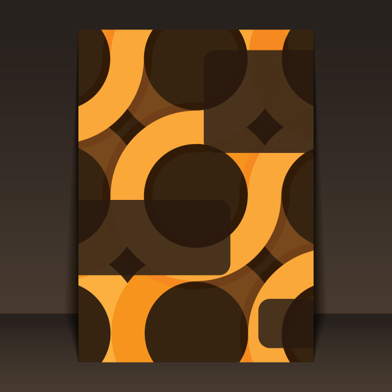 矢量抽象圆形元素封面设计