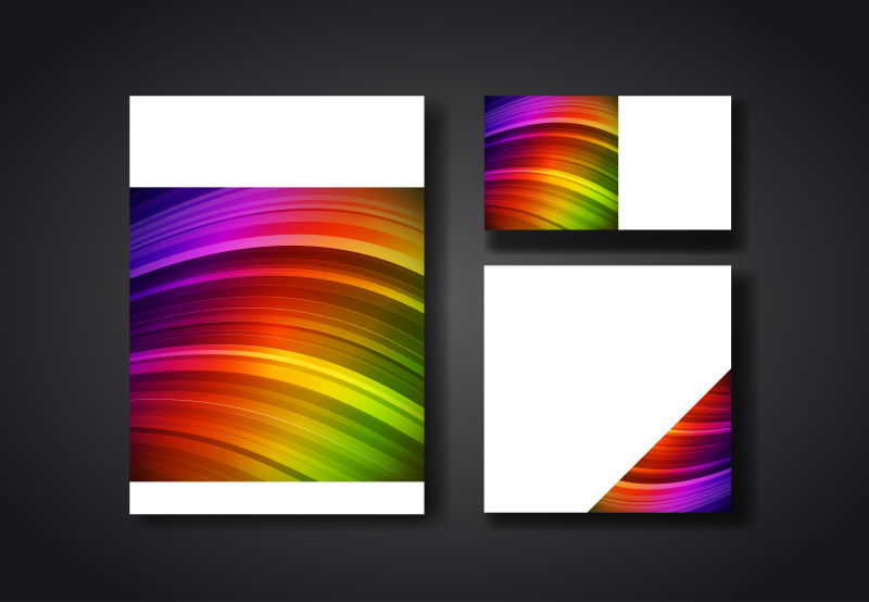 矢量彩色风格的书刊封面设计