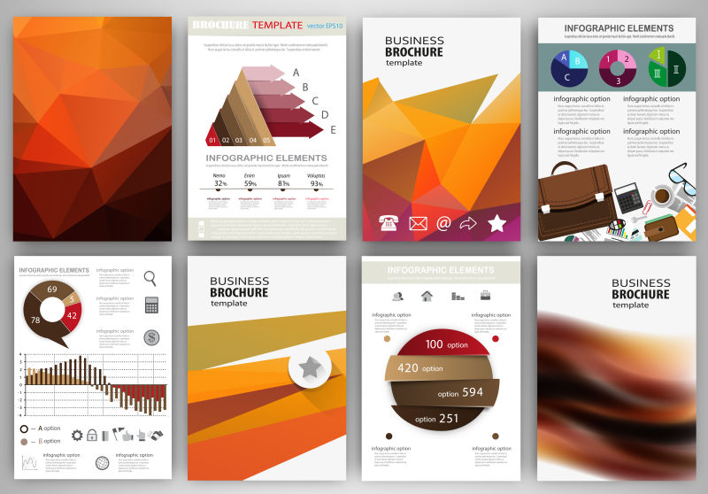 抽象的商务宣传单矢量设计