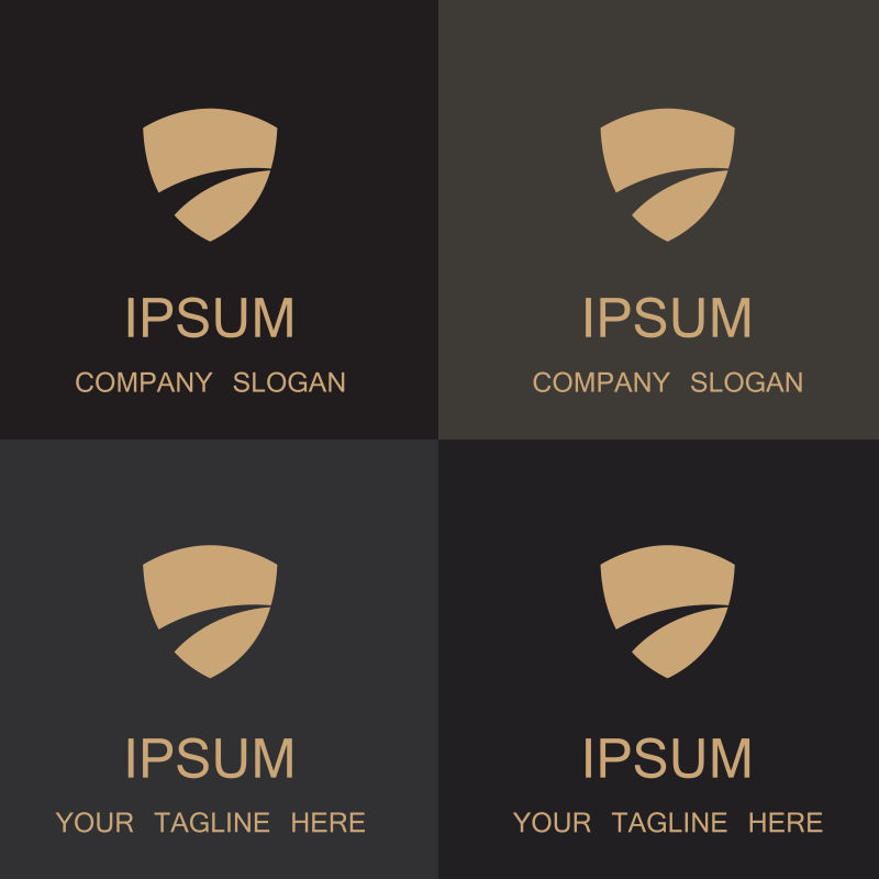 矢量盾牌标志设计