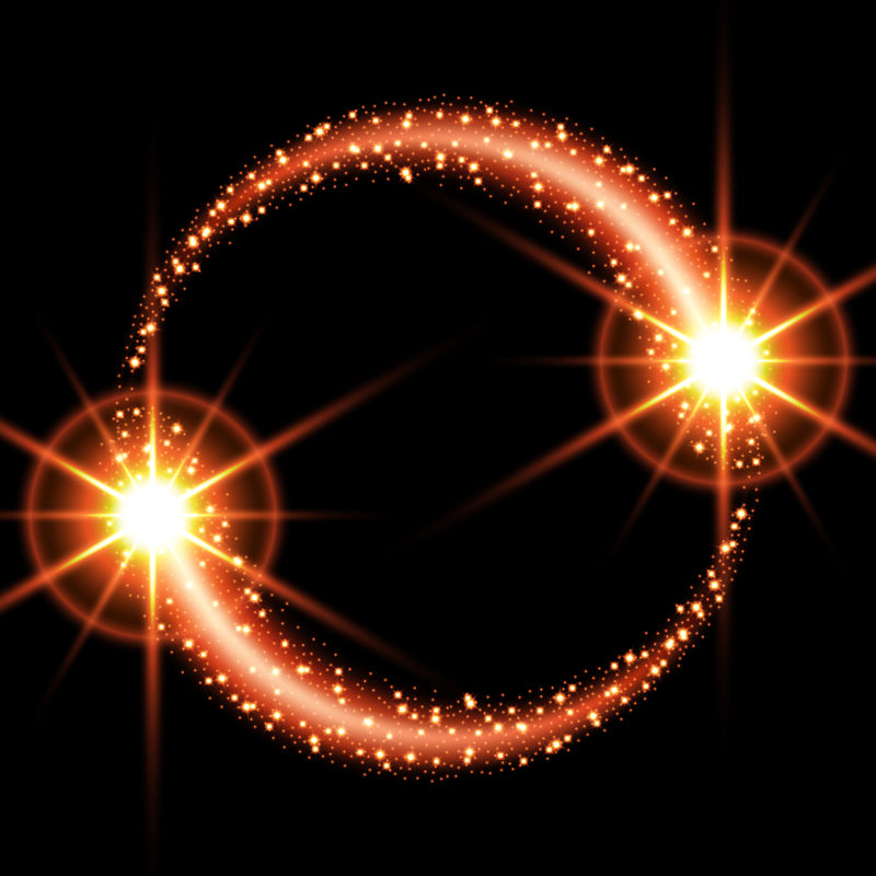 创意矢量特殊强光圈效应设计元素