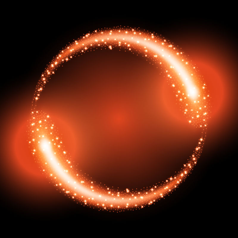 橙色特殊光效设计背景矢量