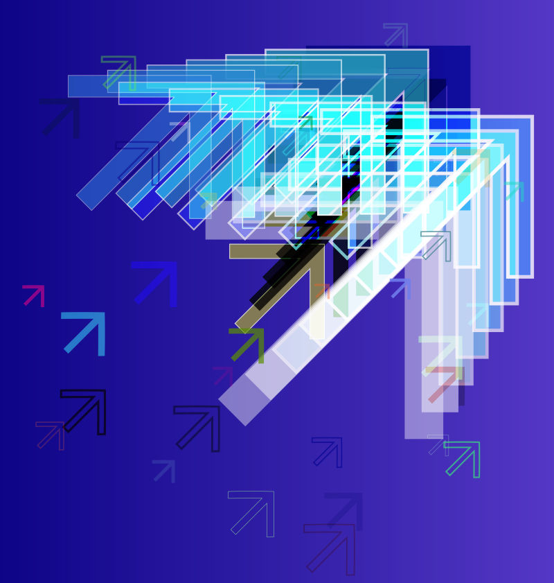 动态彩色箭头矢量背景