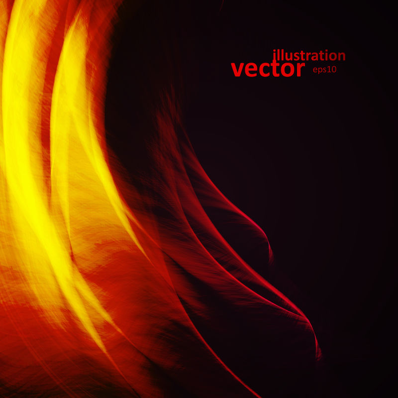 矢量抽象火焰光效