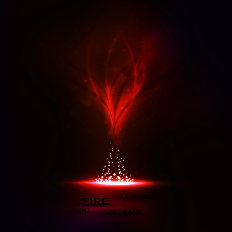 创意动感抽象矢量魔火