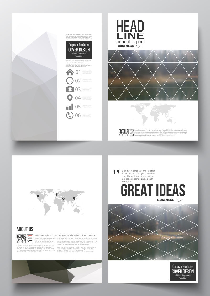 矢量的抽象商业传单设计