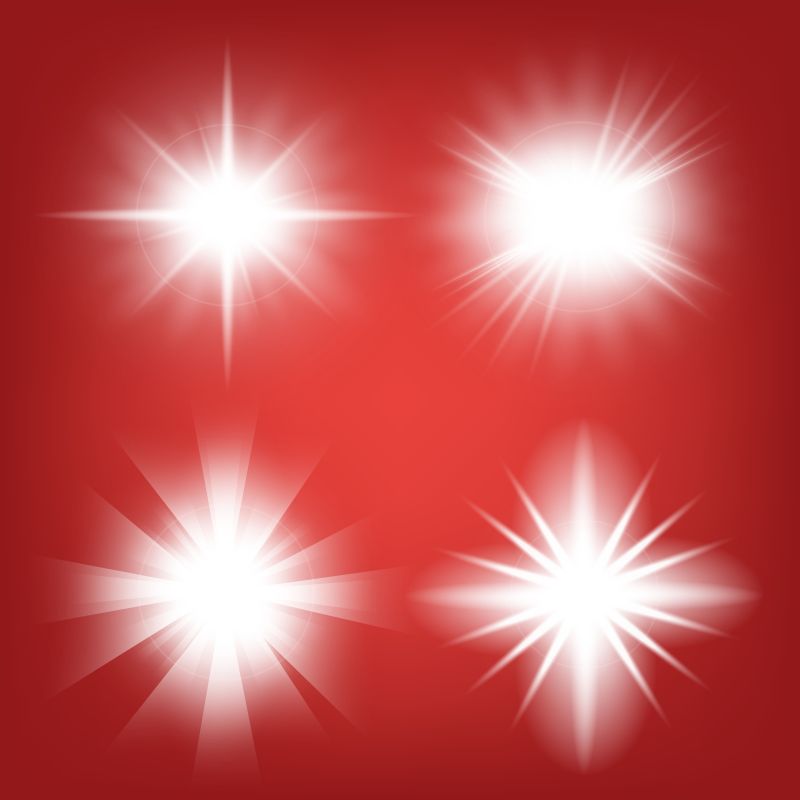 创意矢量白色灯光