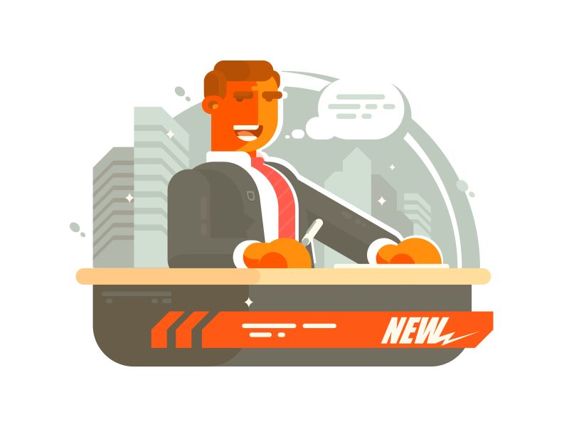 矢量设计电视播音员